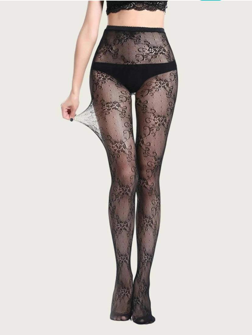 Goddess Floral Fishnets