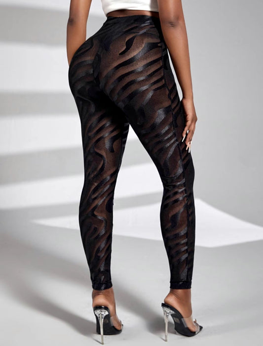 Goddess Leather Zebra pant