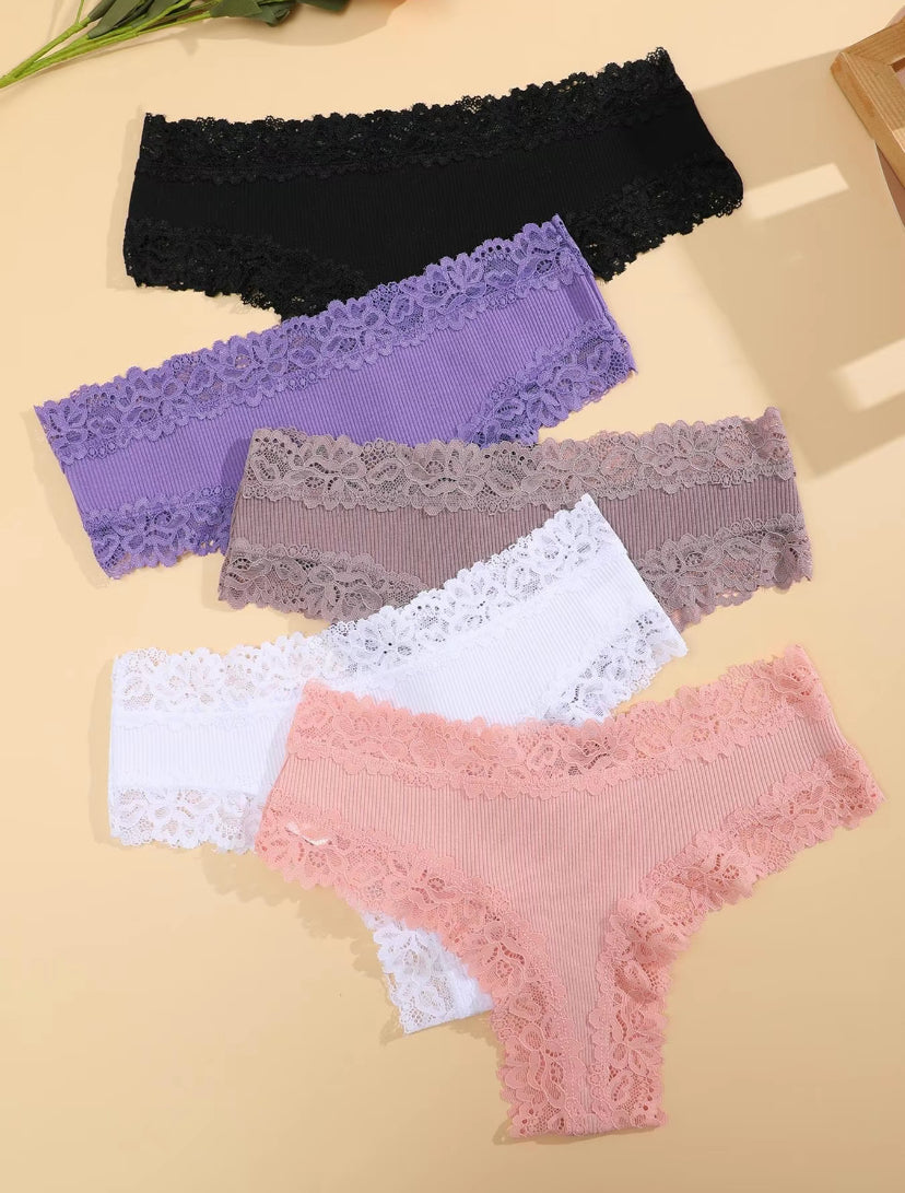 5 PAIR Goddess Lace Panties